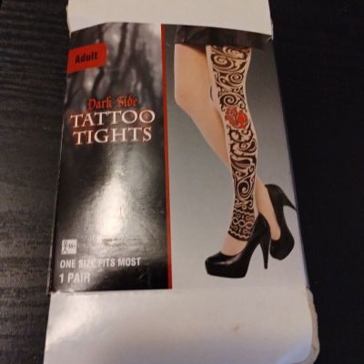 Dark Side ~ Tattoo Tights ~ Adult ~ (14+)  BRAND NEW in Pkg  Novelty SEXY Tights